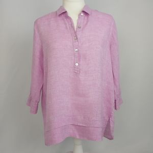 J. Jill Love Linen Light Purple Pullover Top